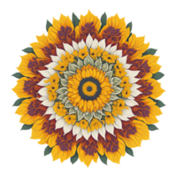 mandala ontwerp, kleurrijk mandala ontwerp, ai gegenereerd png