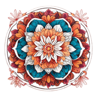 mandala projeto, colorida mandala projeto, ai gerado png