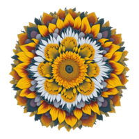 mandala ontwerp, kleurrijk mandala ontwerp, ai gegenereerd png