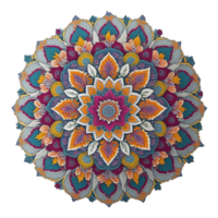 mandala ontwerp, kleurrijk mandala ontwerp, ai gegenereerd png