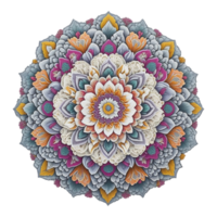 mandala ontwerp, kleurrijk mandala ontwerp, ai gegenereerd png