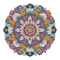 Mandala Design, Colorful Mandala Design, AI Generated png