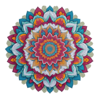 mandala disegno, colorato mandala disegno, ai generato png