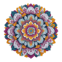 mandala ontwerp, kleurrijk mandala ontwerp, ai gegenereerd png