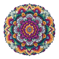 mandala ontwerp, kleurrijk mandala ontwerp, ai gegenereerd png