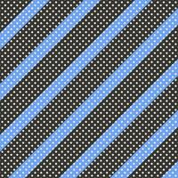 White diamond square pixels on diagonal blue and grey striped lines. Slanted lines squarish tiles background. Squares polka dot pattern vector illustration.