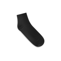Empty realistic black sock mockup, illustration png