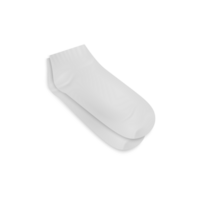 baixo branco meias brincar. par do branco trimestre meias realista 3d modelo, isolado em branco fundo. homens esporte meia. png