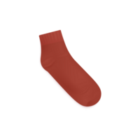 Mockup of red short sock to ankle, realistic illustration isolated. png