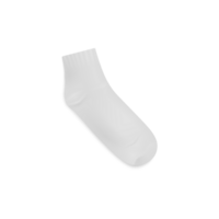 White short sock template, 3d realistic illustration isolated on white. png