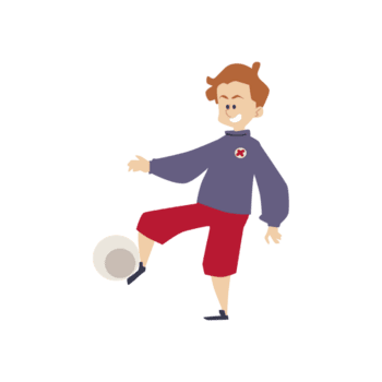 wenig Kind Junge spielen Fußball oder Fußball, eben Vektor Illustration isoliert. png