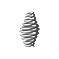 Spiral steel spring with compressed edges realistic illustration isolated. png