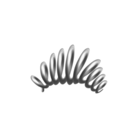 Curved metal steel spring template, realistic illustration isolated. png