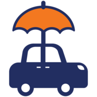 voiture plan icône bleu et Orange icône png