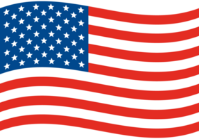 USA flag wave. American flag. Flag of USA png