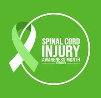 September is Spinal Cord Injury Awareness Month background template. Holiday concept. background, banner, placard, card, and poster design template with text inscription and standard color. vector