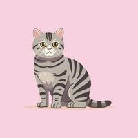 caminando gato, un felino en el moverse vector