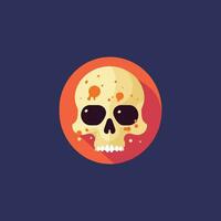 Skull in Shadow A Striking Vector Illustration