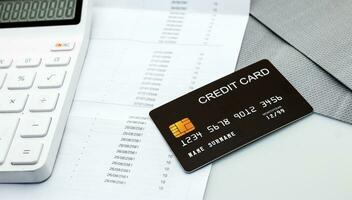 Concept of finance, banking and credit cards, for use in financial matters. photo