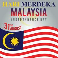 Vector Hari Merdeka MALAYSIA independence day template