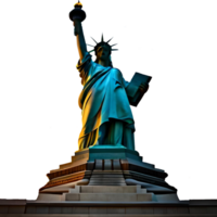 Statue von Freiheit und Ellis Insel generativ mit ai png