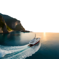 Majestic Ship Sailing on the Open Sea generative with AI png