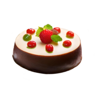 anniversaire gâteau avec Chocolat Glaçage génératif avec ai png