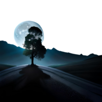 Majestic Full Moon in the Landscape generative with AI png