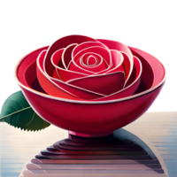 Red Rose Blossom in Nature generative with AI png