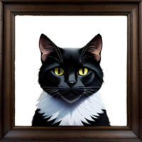 mignonne chat avec espiègle expression génératif avec ai png