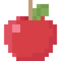 Pixel art autumn apple icon 2 png