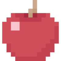 Pixel art autumn apple icon png