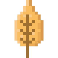 Pixel art autumn leaf icon png