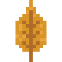 Pixel art autumn leaf icon 3 png