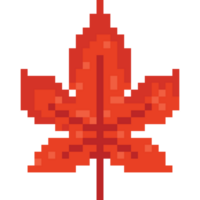 Pixel art autumn red maple icon 2 png