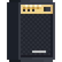 Pixel art black amplifier speaker png