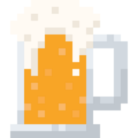 pixel arte Cerveja caneca ícone png