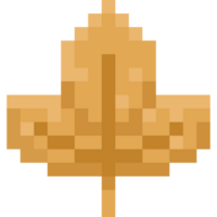 Pixel Kunst Herbst Gelb Ahorn Symbol png