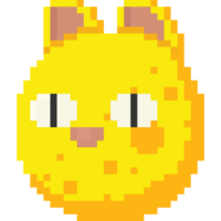 pixel konst katt måne png