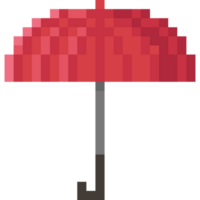 Pixel art red umbrella icon png
