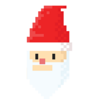 pixel art Père Noël claus tête icône png