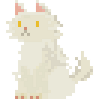 Pixel art sitting persain cat 2 png