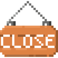 pixel art bois signe assiette avec proche texte png