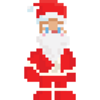 pixel arte cartone animato Santa Claus personaggio png