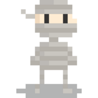 pixel arte ragazzo nel mummia cosplay completo da uomo png