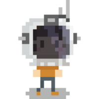 Pixel art kid with astronaut helmet 2 png