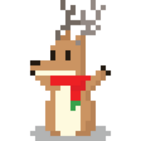 pixel arte desenho animado raindeer balanço boneca personagem png