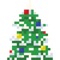 pixel kunst Kerstmis boom png