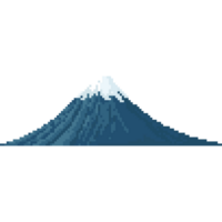 Pixel Kunst Fuji Vulkan Illustration png