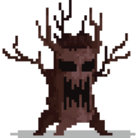 Pixel Kunst Halloween Geist Baum Charakter 2 png